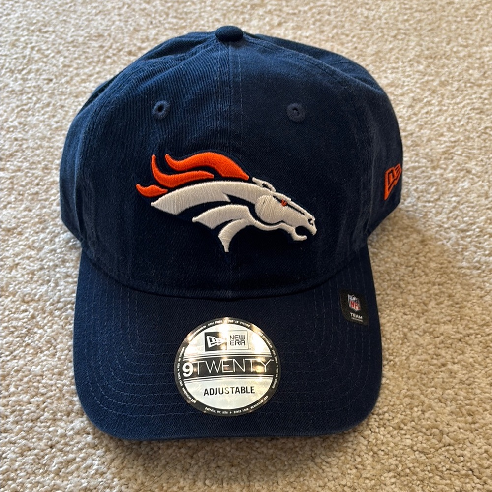 Denver Broncos New Era Navy Blue Adjustable Cap